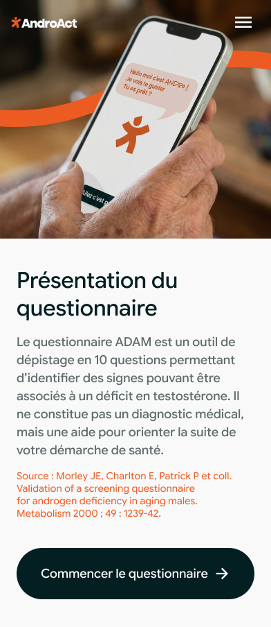 AndroAct — Présentation du questionnaire ADAM